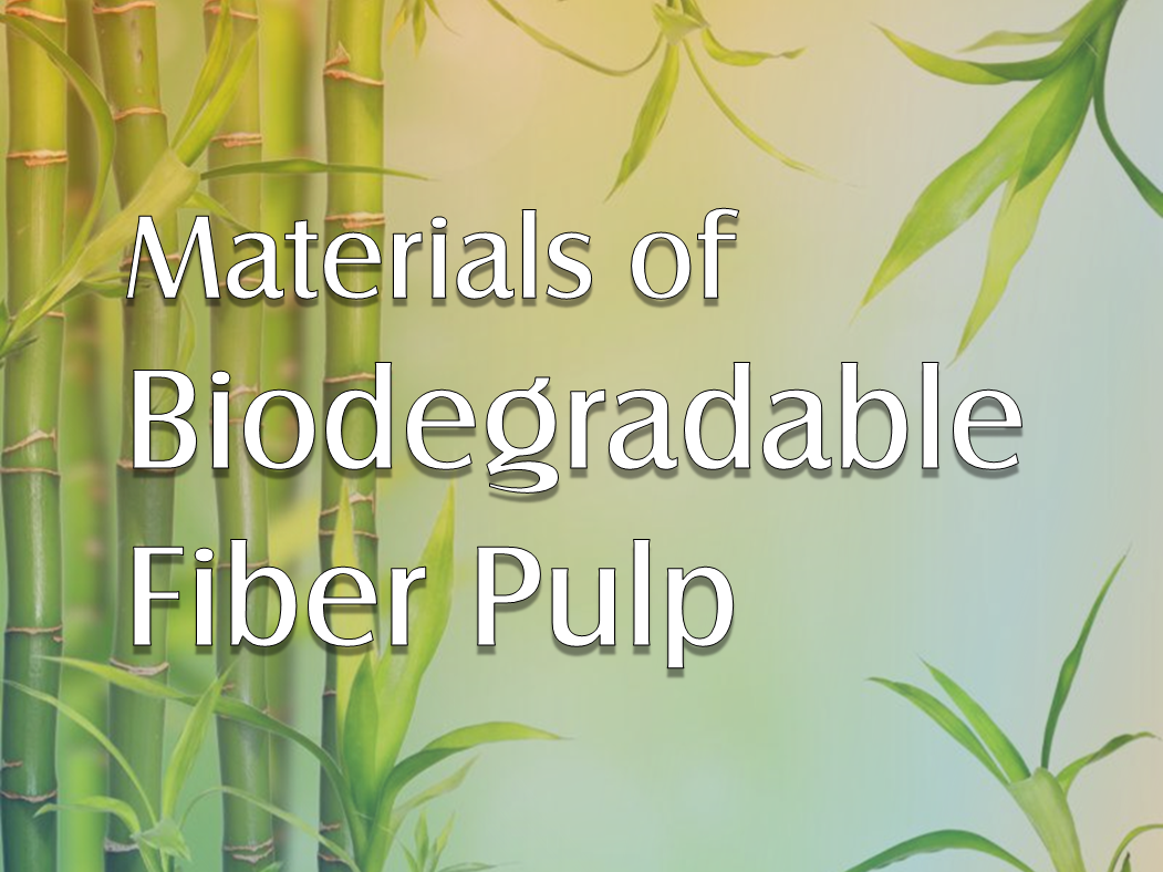 Biodegradable Fiber Pulp (sugarcane, bamboo, wheat)