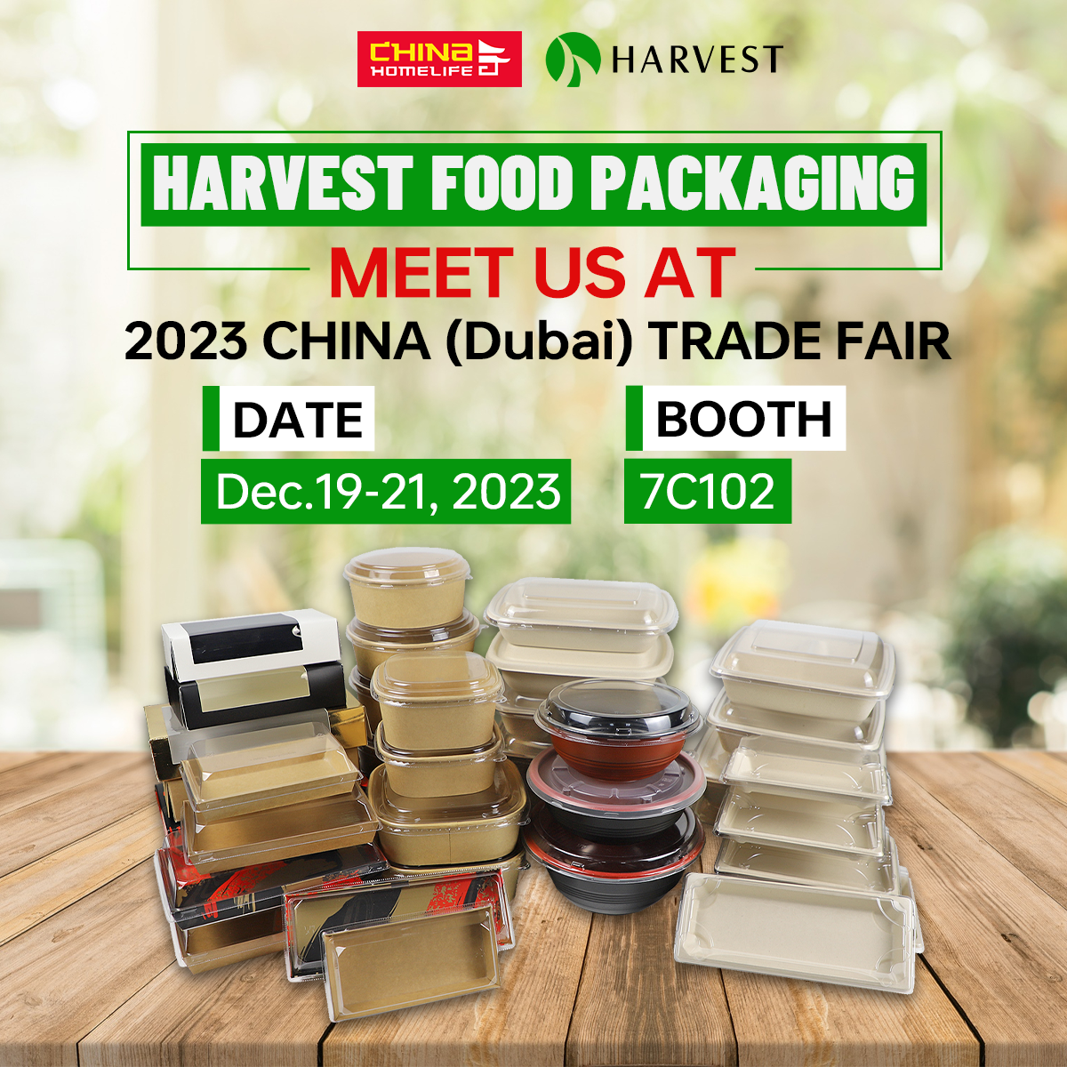 Harvest J-8510 Disposable Plastic Food To Go Packaging Box