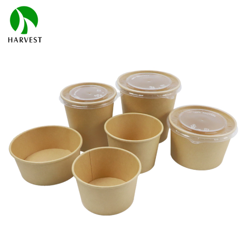 Kraft Paper Soup Cup With Lid - KR Soup Cup Series