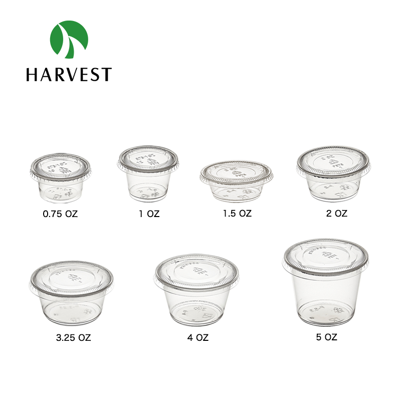 Plastic disposable soy sauce packaging 2 oz deli cup