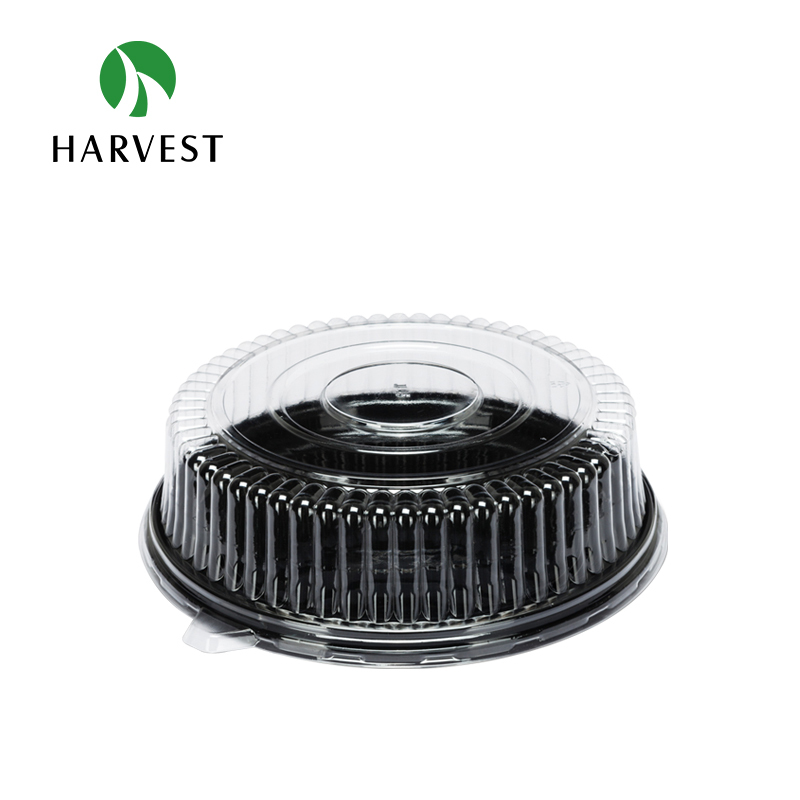 Disposable clear plastic baking cake box with lid