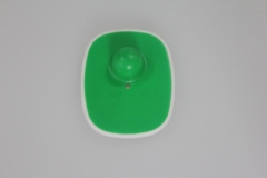 Green, White Plastic Pin (P07)