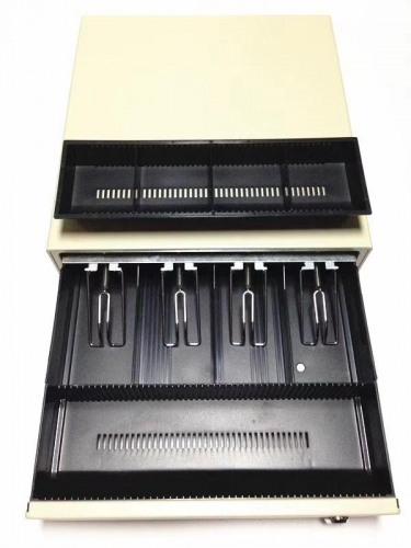 LENVII LV330DK Cash Drawer, Money Box, Double-Decker Three Stages, Black or White