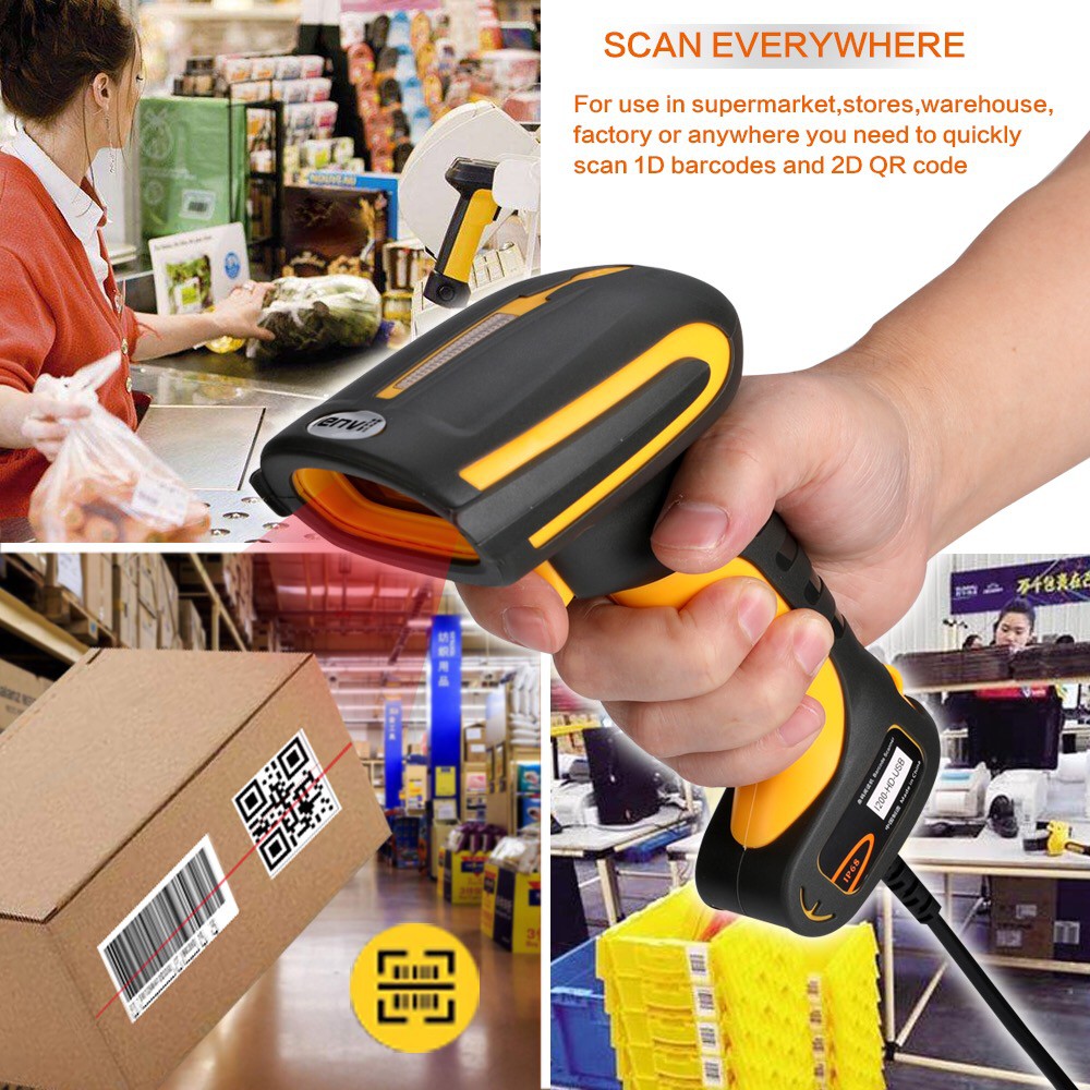 Barcode Scanner, Label Reader, Lenvii Barcode Reader , 1D,2D, QRcode Bar code Scanner