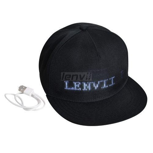 LENVII LED Hat Black Adjustable, Used in Android and Apple Systems