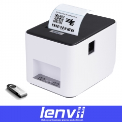 LENVII R388 3-Inch/80mmThermal Label Printer - Barcode Printer for Shop, Supermarket, Logistics, Express, Medical