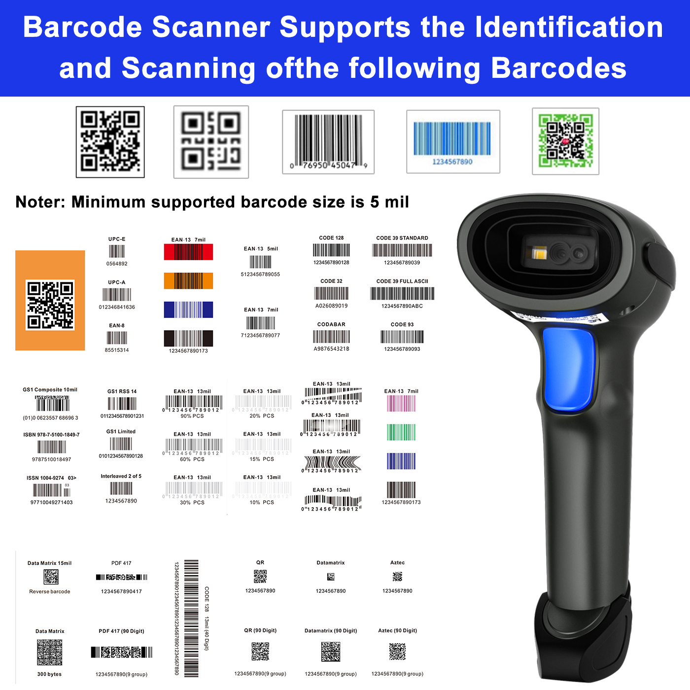 Wireless barcode scanner for shipping