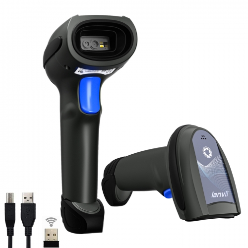 LENVII CW300 Handheld 2.4G Wireless Barcode Scanner with USB Receiver - Classic Durable Edition