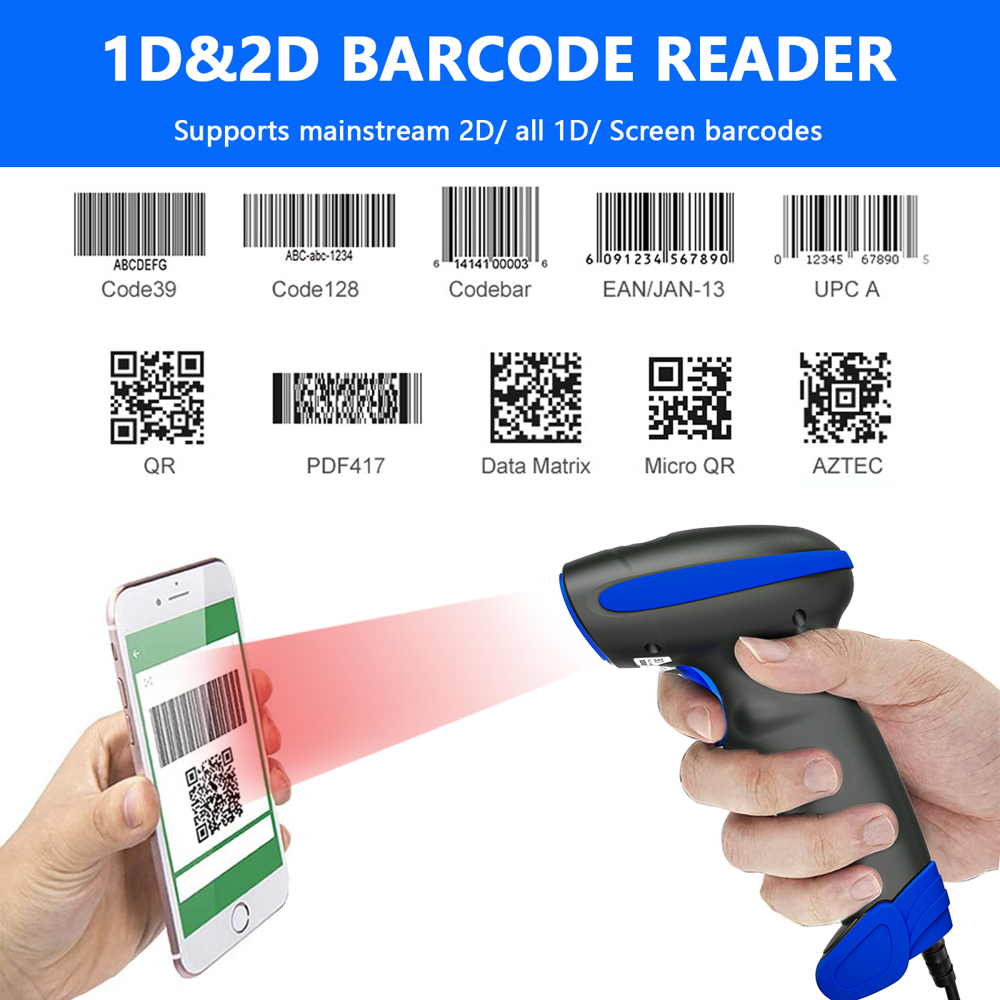 Wireless barcode scanner for courier services