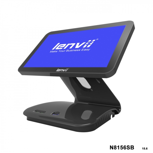 LENVII N8156SB POS Terminal 15.6in+LED Display Widescreen Touch Monitor(I5+8GB+256GB SSD+WIFI/BLUETOOTH) black