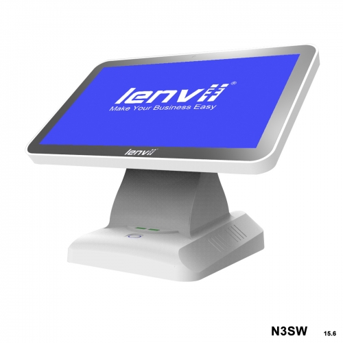 LENVII N3SW POS Terminal 15.6in Widescreen Touch Monitor(I3+4GB+64GB SSD+WIFI/BLUETOOTH) white
