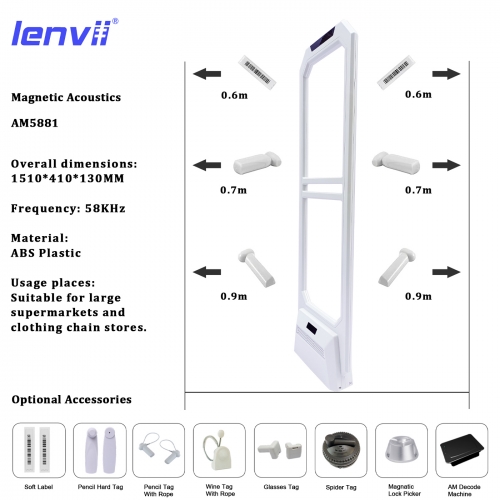 LENVII AM5881 58KHZ EAS Security System