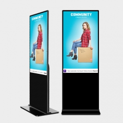 Pantalla de publicidad LCD ultra delgada de piso de alta calidad