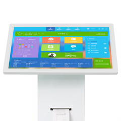 21.5 inch K Shaped Information Touch Screen Kiosk with Thermal Printer