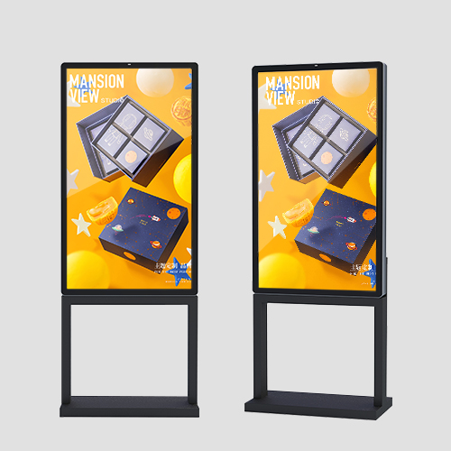 IP66 floor stand ultra thin outdoor digital signage