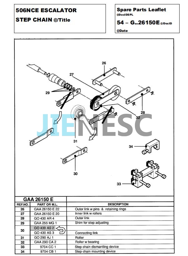 506NCE STep Chain offset link GAA26150E15