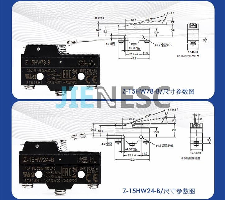 Z-15HW78-B and Z-15HW24-B