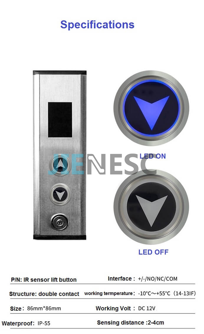 Touchless elevator button