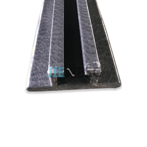 Black escalator handrail guide rail for 