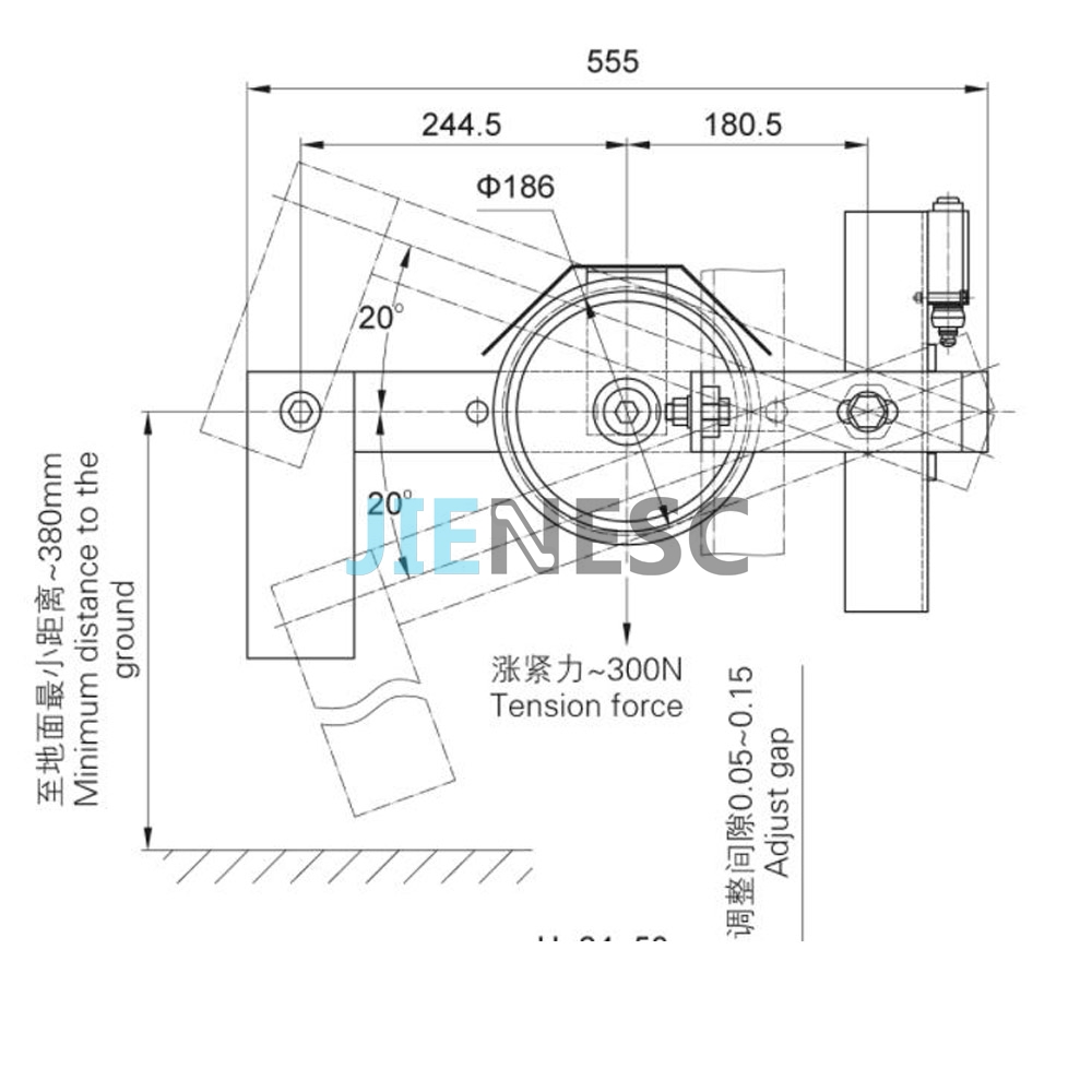 Original BZJ1D elevator tensioning gear