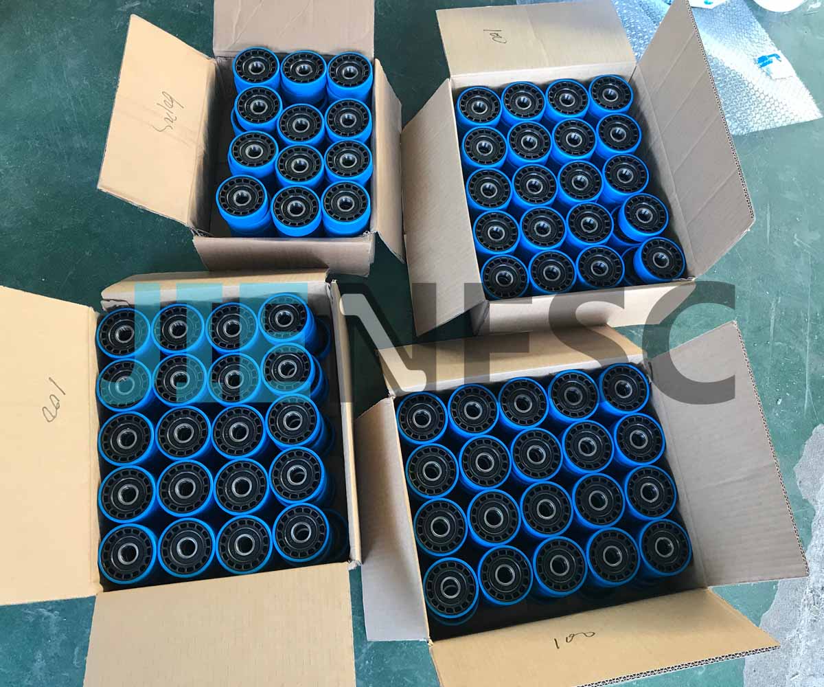 DEE4008754 blue escalator step roller 75*23.5mm for