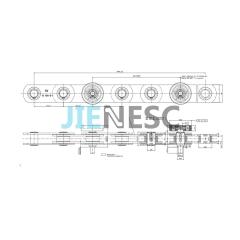 DEE2734357 escalator step chain 35HDV-B-S for 