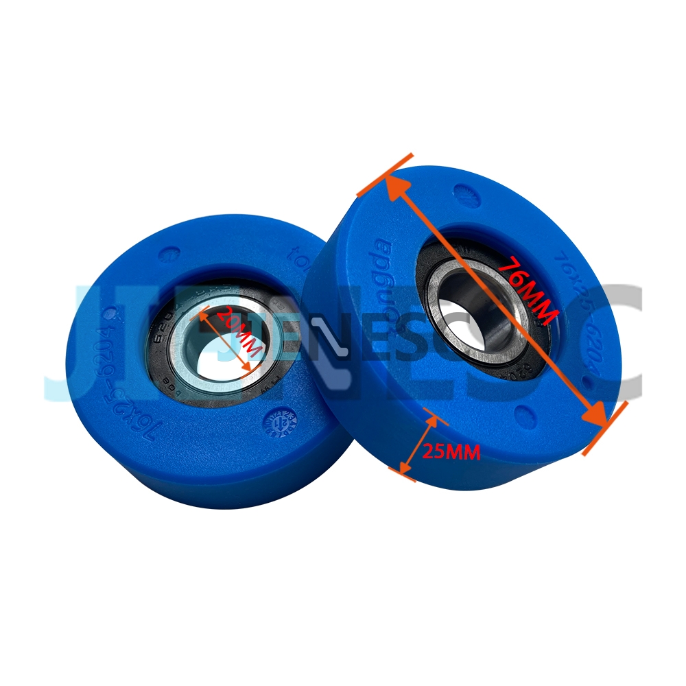 sale price 76*25mm 6204 Blue color escalator roller 100pcs from Tongda