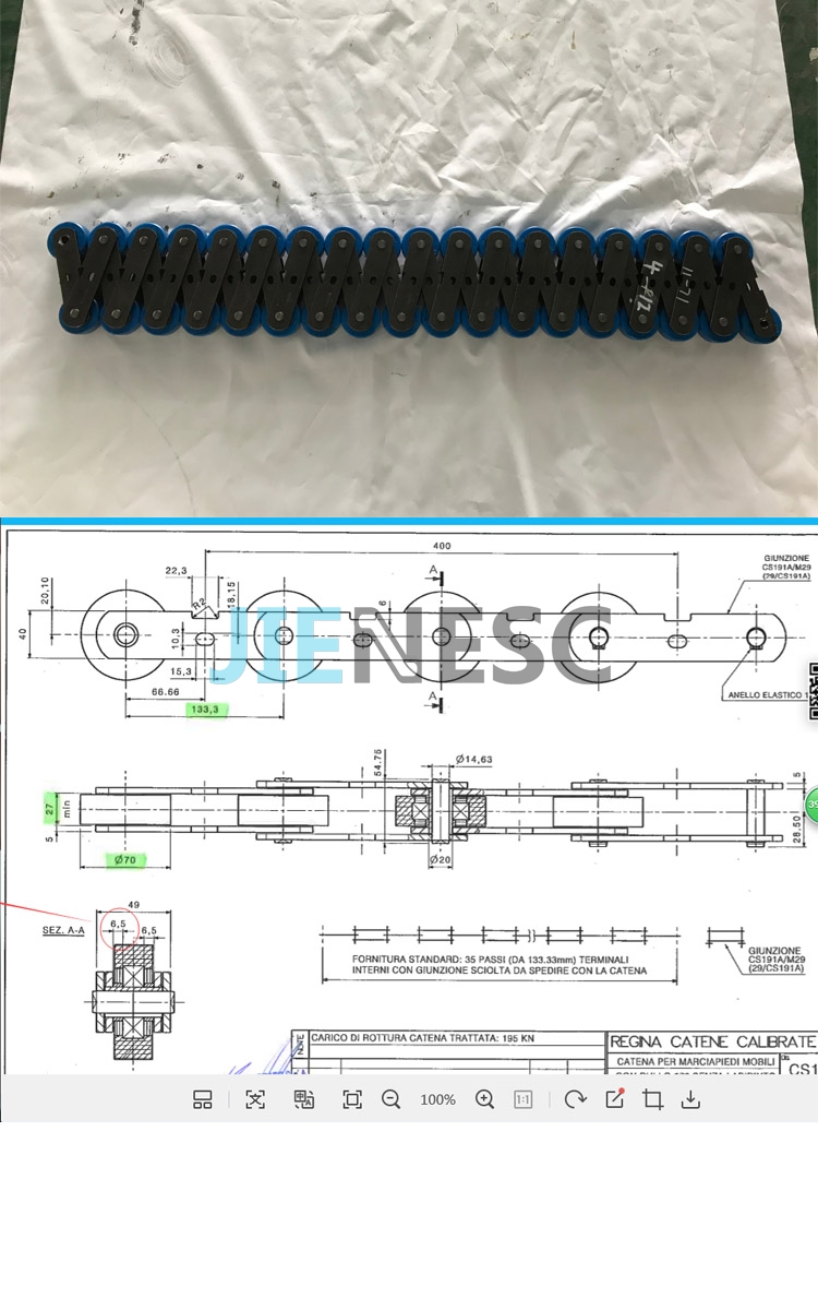 SFS241458 escalator step chain