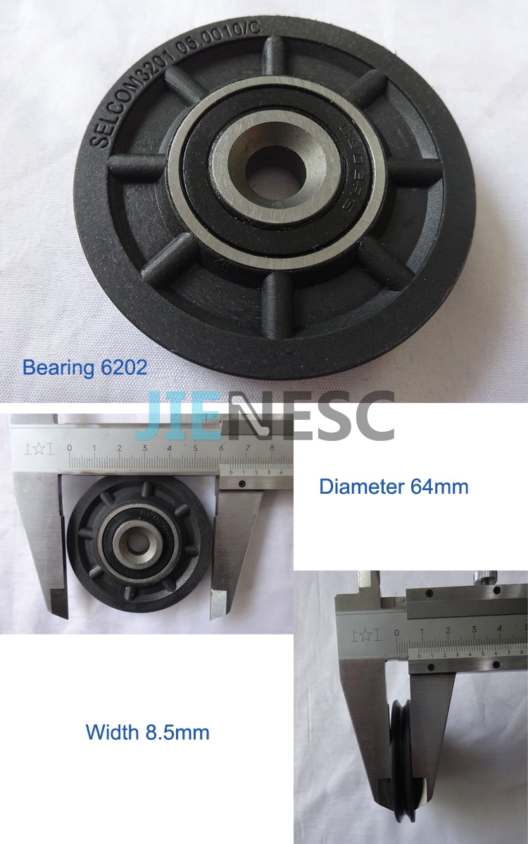 3201.05.0010 KM366136H01 Elevator Door Hanger Roller  Selcom 3201.05.0010/C