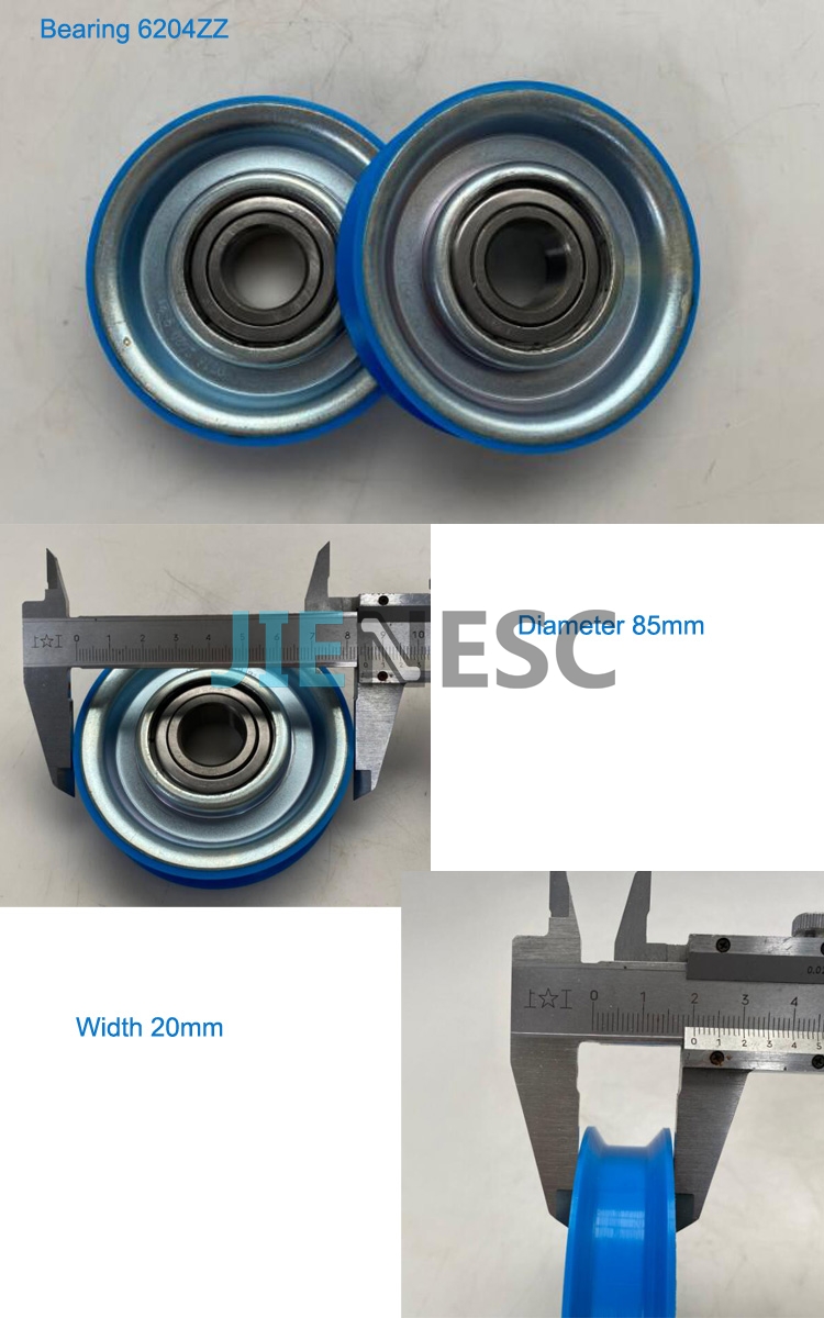 DAA456N2 Elevator Door Hanger Roller Blue Color 85*20mm 6204 for 