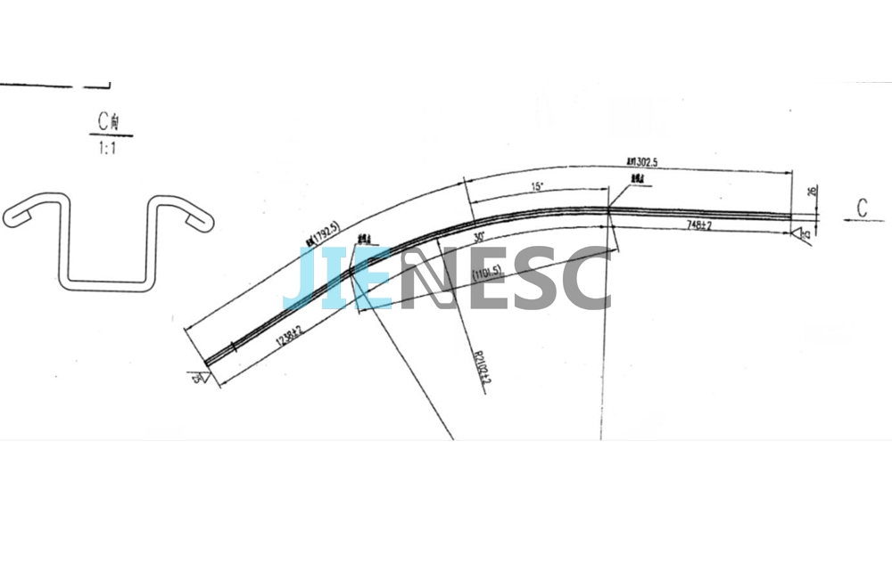 SCH381126 Escalator Handrail Guide Rail from factory