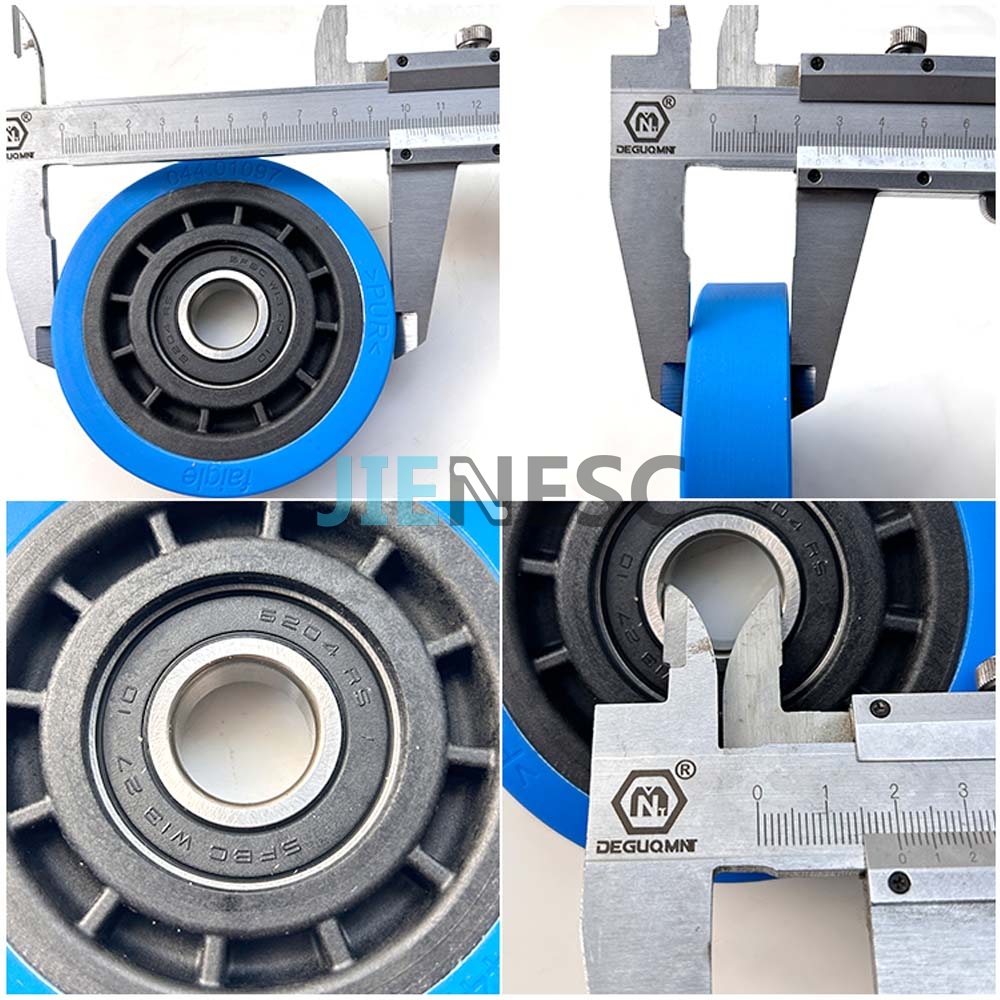 044.01097 Blue Escalator Roller 100*25mm For Escalator Maintenance