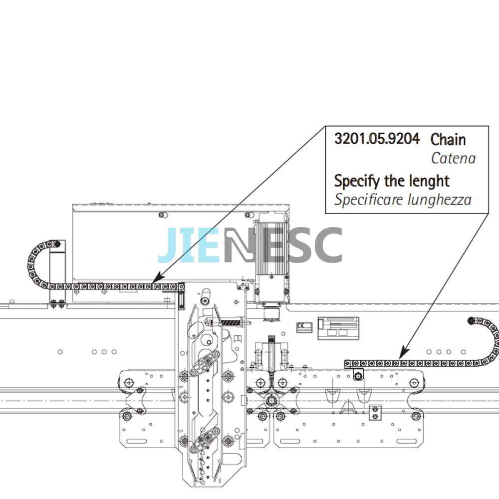 Original 3201.05.9204 Elevator Door Chain Plastic