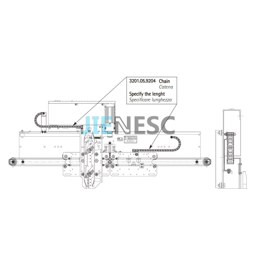 Original 3201.05.9204 Elevator Door Chain Plastic