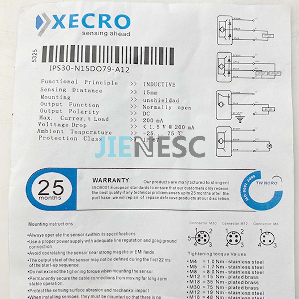 IPS30-N15DO79-A12 8001000971 Escalator Step Chain Broken Sensor