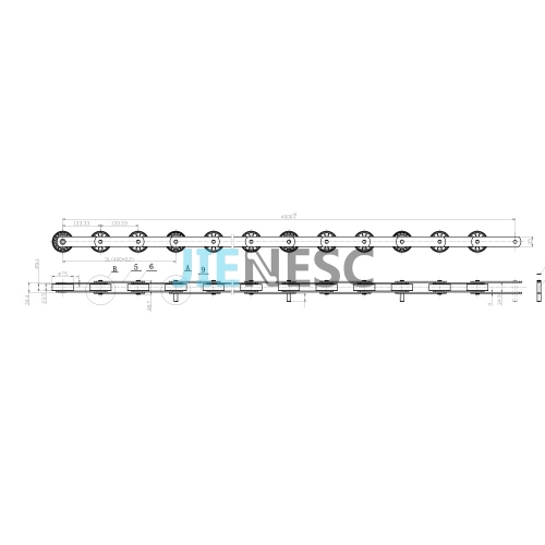 13DH 13RI-B 133.33mm Moving walk step chain from factory