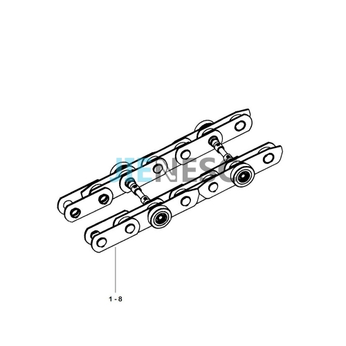 520NPE 135.466mm GAA26150L2 600KN Escalator step chain from factory