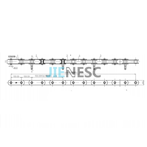 WBT3 350KN 133.33mm Escalator step chain from factory