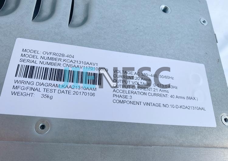 KCA21310AAV1  Elevator Inveter OVFR2B-404 From Factory