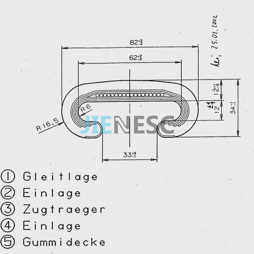 1179 1177 SWE Escalator Handrail For Sh