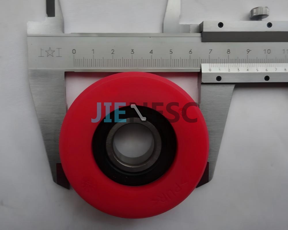 70*25mm 6204 Red Color Escalator Step Roller From Factory