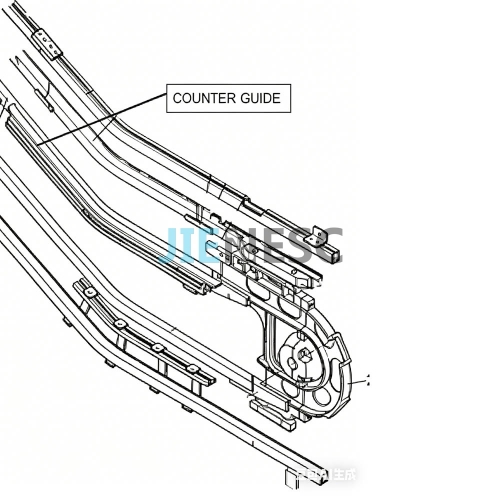 DEE2429373 Escalator guide rail