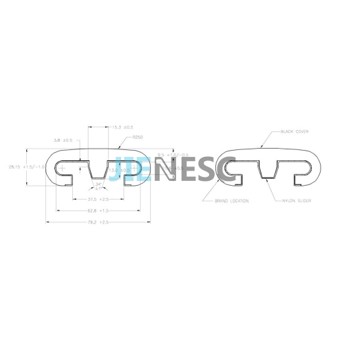 7838VWNX V700 Escalator Rubber Handrail For Ko