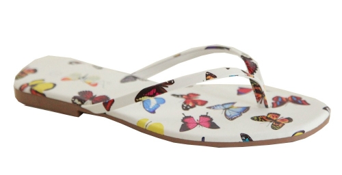 Fashion Butterfly Print Flat Flip-flops