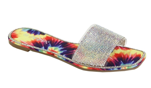 Single Band Sparkly Flat Sandal