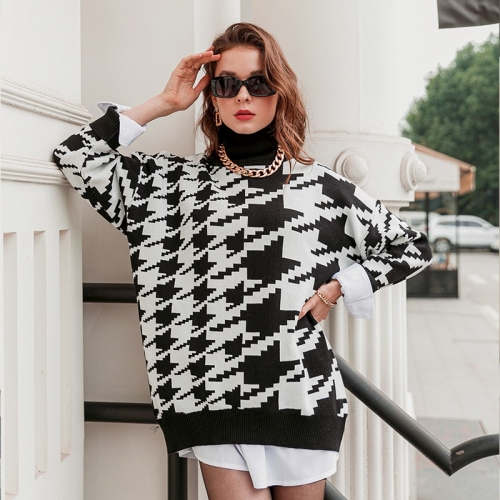 Knitted casual retro sweater