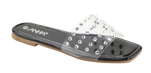 Rhinestone Decor Clear Sandals