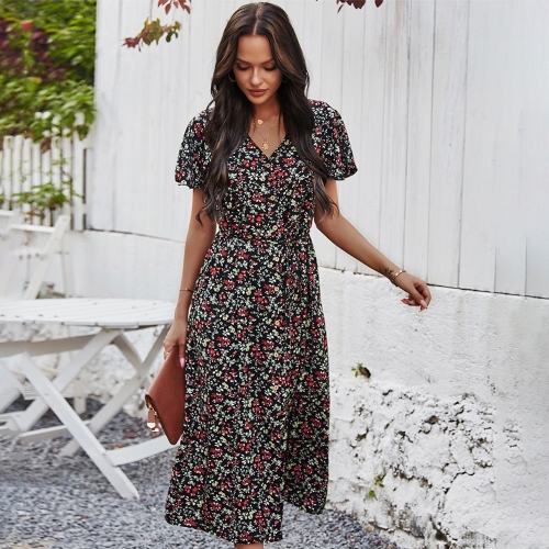 Popular Vintage Printed Long Dress