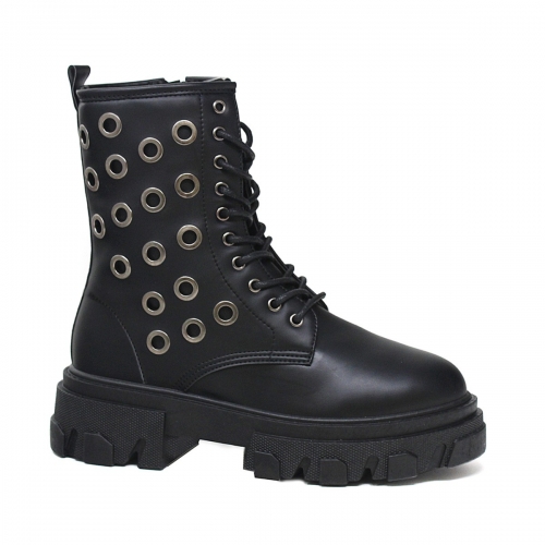 Perforated Combat Boots