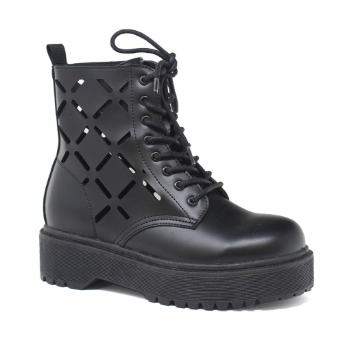 Diamond Peekaboo Combat Boots